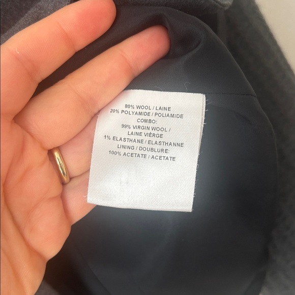 Judith & Charles Virgin Wool Career Blazer Women's size 8 Gray Knit Sleeves - Picture 4 of 8